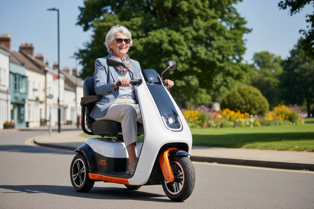 Image alt text: Best mobility electric scooters UK 2026 – foldable, dual-seat and four-wheel models at MobilityBuy.com