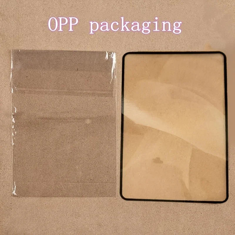 Black frame ultra-thin A4 magnifying glass, large print viewer, showcasing a clear lens and sleek design.