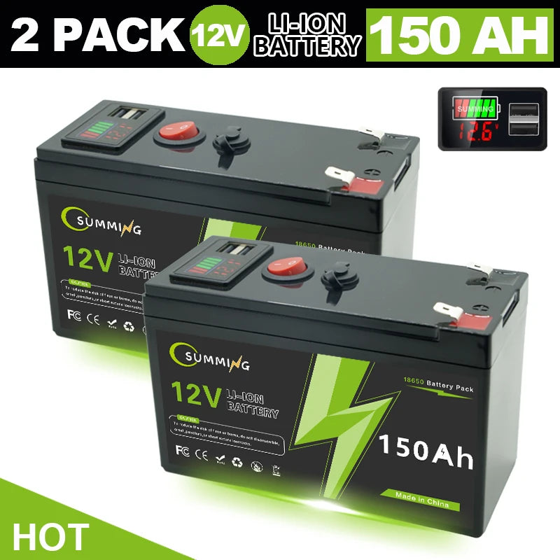 12V 150Ah  Rechargeable Lithium Battery - Mobility Buy