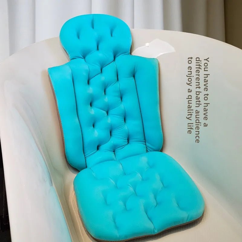 160 Suction Cups Bath Mat for Head and Neck Support with Laundry Bag Dark Gray51"x16"Bath Cushion Bathtub Pillow - Mobility Buy