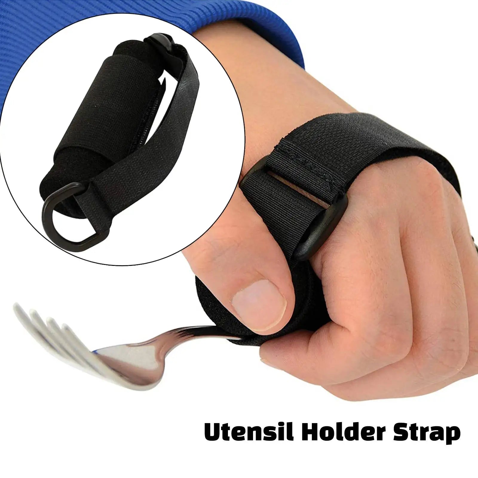 1Pc Elderly Tableware Eating Assistance Hand Strap Anti Shake Assist Adjustable Spoon Fork Fixing Support Auxiliary Tableware - Mobility Buy