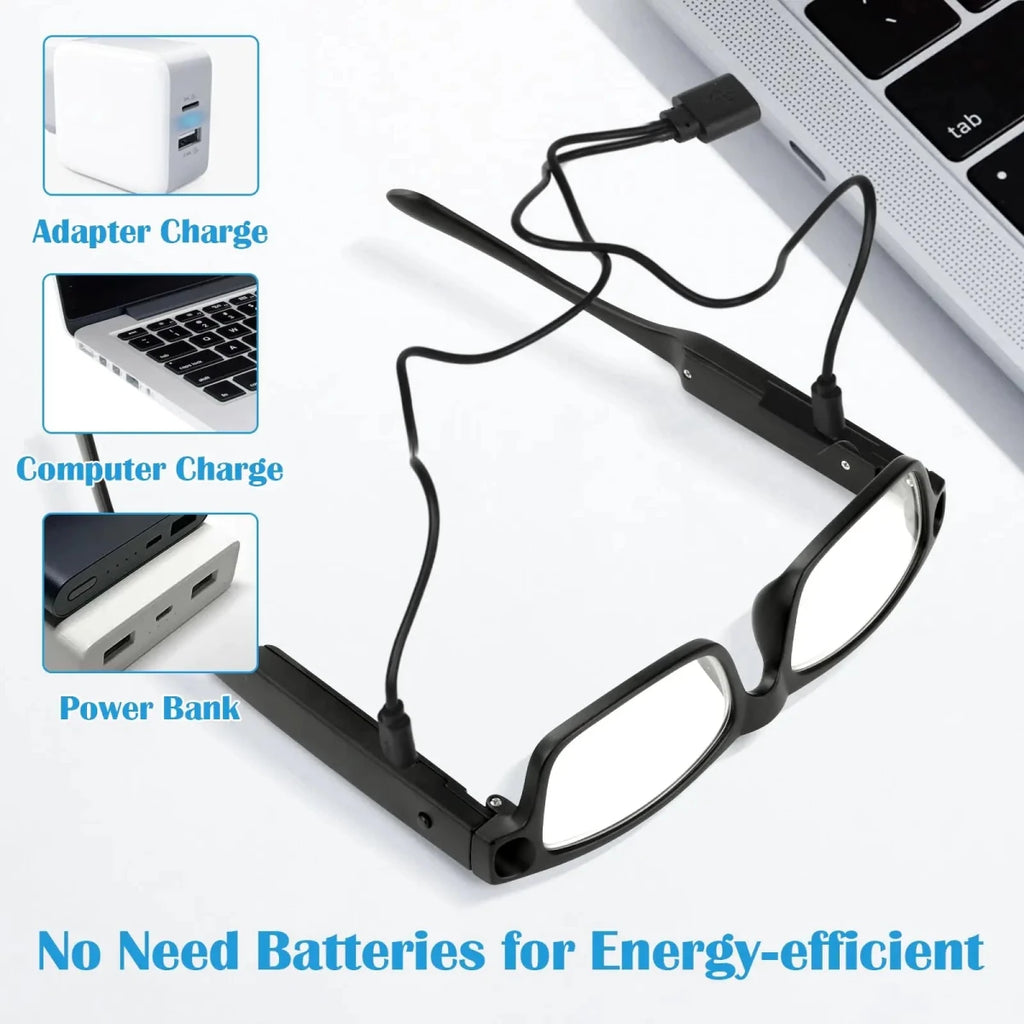 200% magnifying glasses with lamp, USB rechargeable LED - MobilityBuy.com 