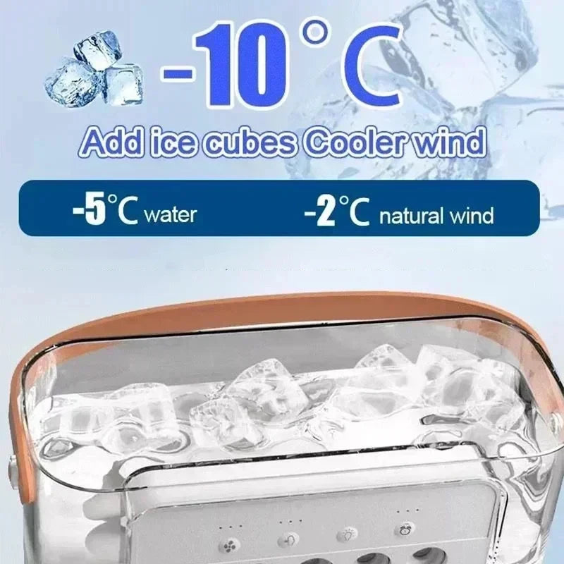 3 In 1 Portable Air Cooler Humidifier Fan With LED Night Light USB - Mobility Buy