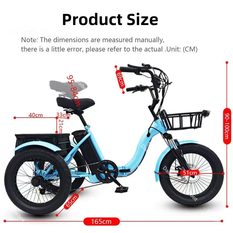 3 Wheel Electric Folding Bicycle Folding Bike Battery - Mobility Buy