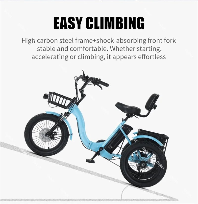 3 Wheel Electric Folding Bicycle Folding Bike Battery - MobilityBuy.com 