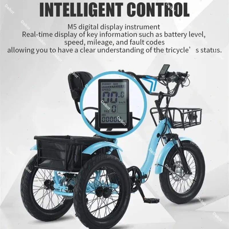 3 Wheel Electric Folding Bicycle Folding Bike Battery - MobilityBuy.com 