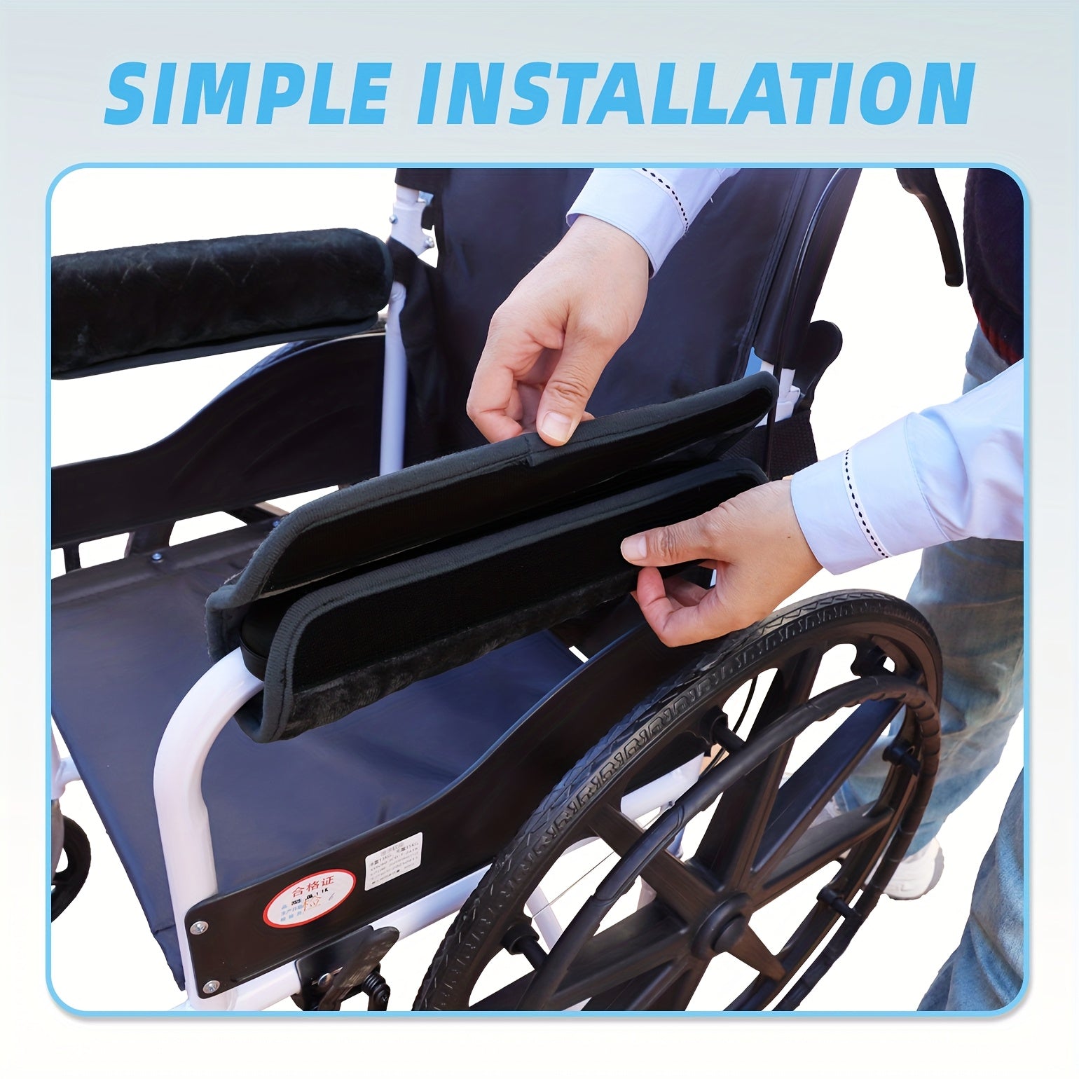 Wheelchair Armrest Pads - Soft, Comfortable, Machine Washable - MobilityBuy.com 