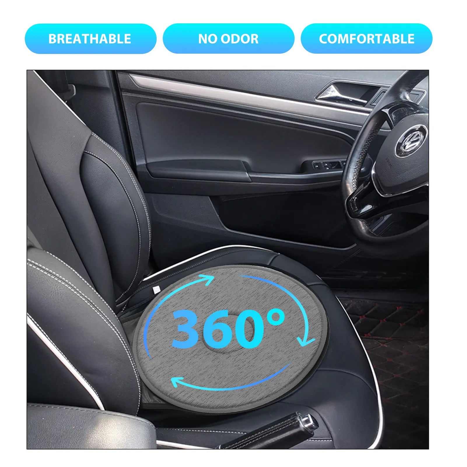 360 Degree Rotation Car Seat Cushion Soft Breathable For Elderly Pregnant Women - Mobility Buy