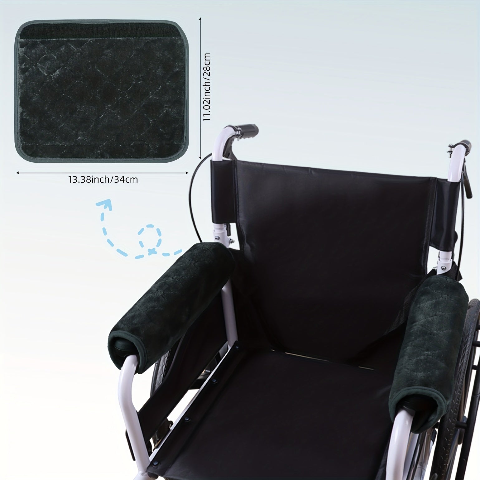 Wheelchair Armrest Pads - Soft, Comfortable, Machine Washable - MobilityBuy.com 