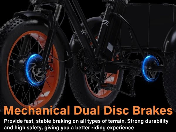 48V 500W Brushless Electric Tricycle for Adults Folding E Bike with Large Basket - MobilityBuy.com 
