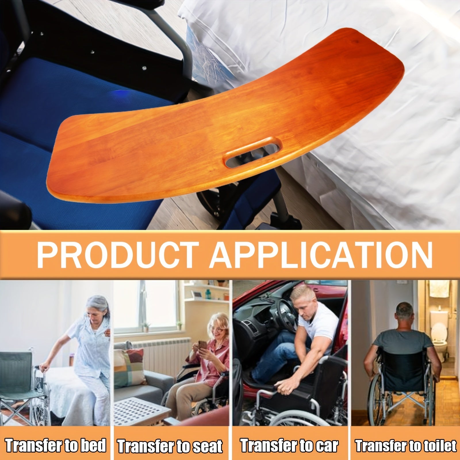 Slide Transfer Board, Wooden Slide  - Transferring Patient Patient Slide Board - MobilityBuy.com