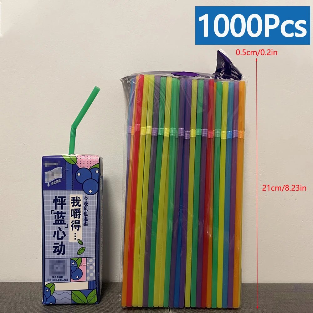 Multicolour Drinking Rietjes Straw Milk Tea Bar Party cocktail Drinking Wedding Kitchen Beverage - MobilityBuy.com 