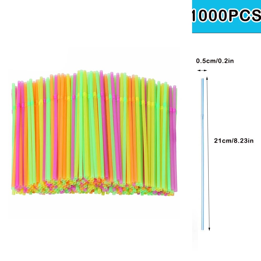 Multicolour Drinking Rietjes Straw Milk Tea Bar Party cocktail Drinking Wedding Kitchen Beverage - MobilityBuy.com 