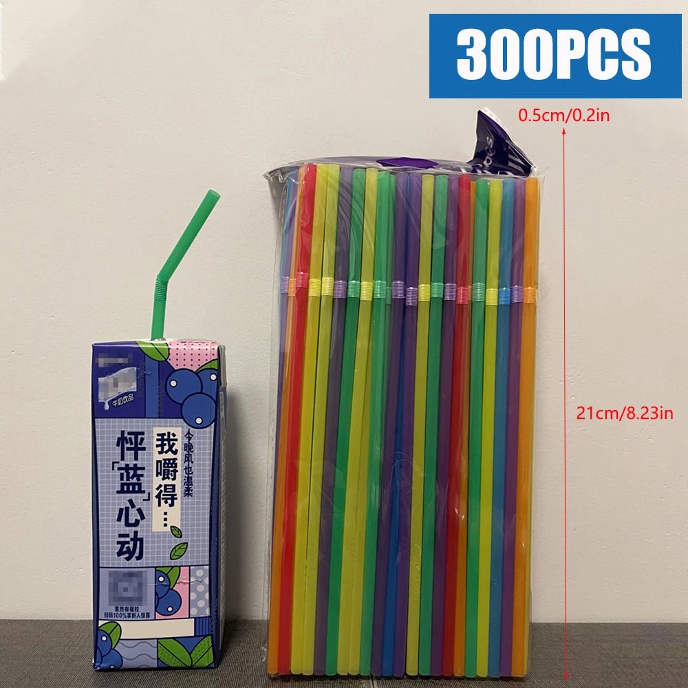 Multicolour Drinking Rietjes Straw Milk Tea Bar Party cocktail Drinking Wedding Kitchen Beverage - MobilityBuy.com 