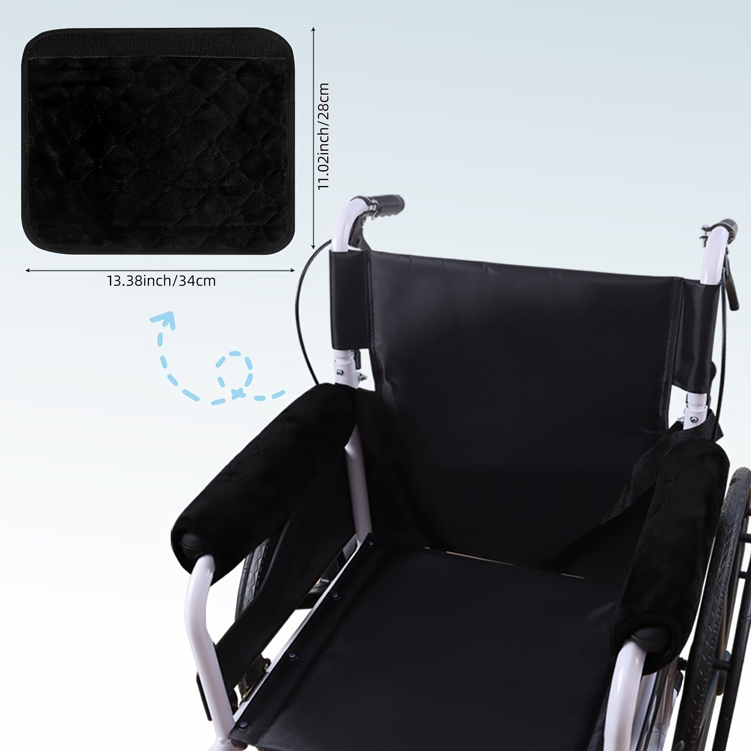 Wheelchair Armrest Pads - Soft, Comfortable, Machine Washable - MobilityBuy.com 