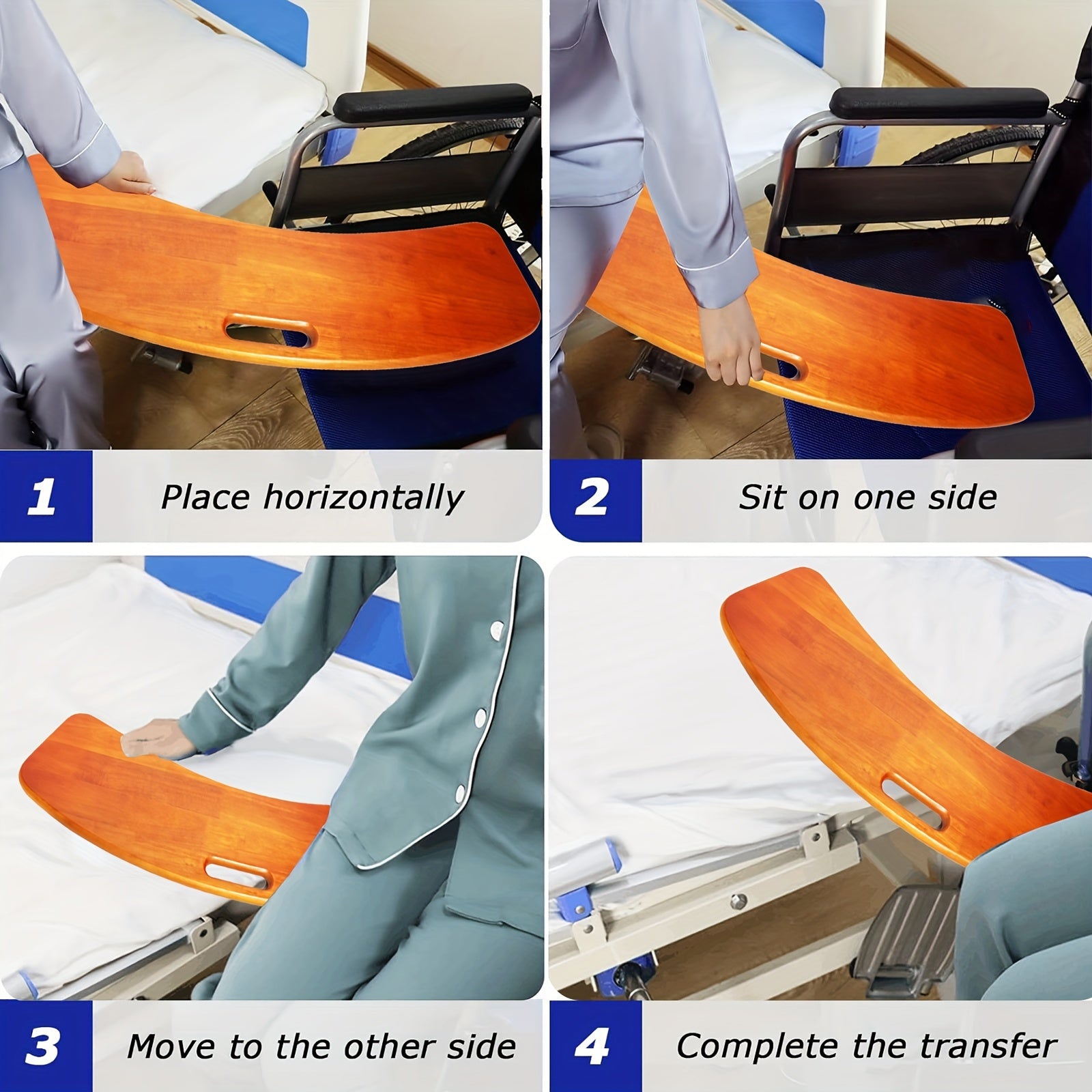 Slide Transfer Board, Wooden Slide  - Transferring Patient Patient Slide Board - MobilityBuy.com