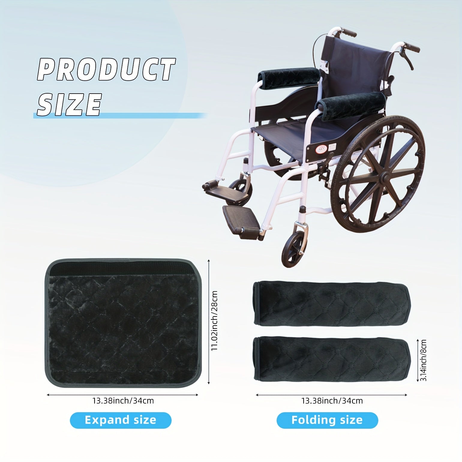 Wheelchair Armrest Pads - Soft, Comfortable, Machine Washable - MobilityBuy.com 