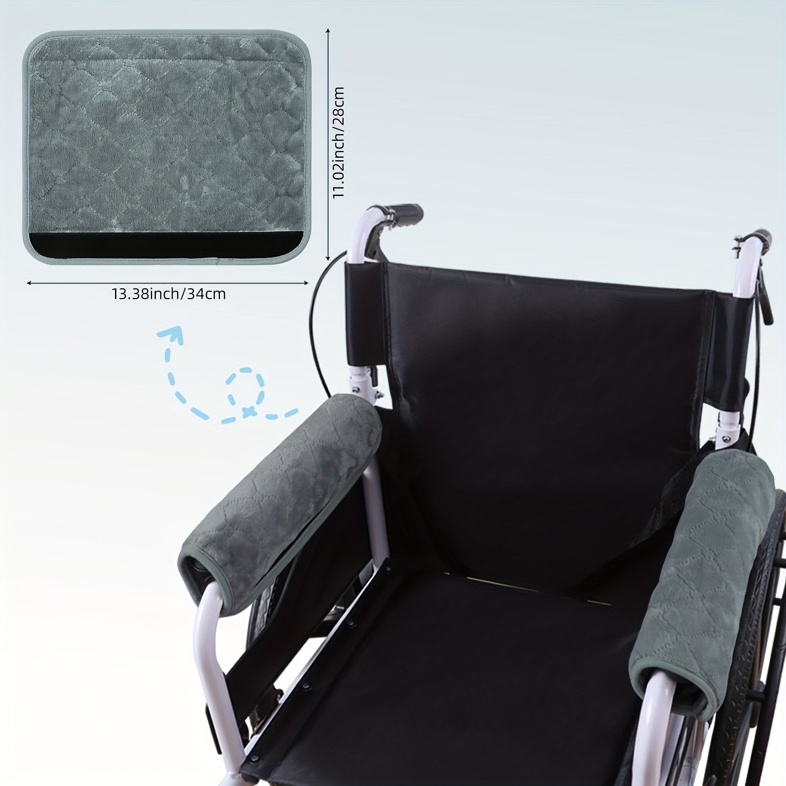 Wheelchair Armrest Pads - Soft, Comfortable, Machine Washable - MobilityBuy.com 