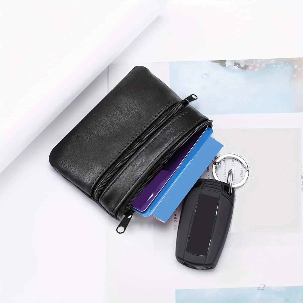 Easy access wrist purse by MobilityBuy, featuring secure compartments for cards, cash, and keys, ideal for disability use.