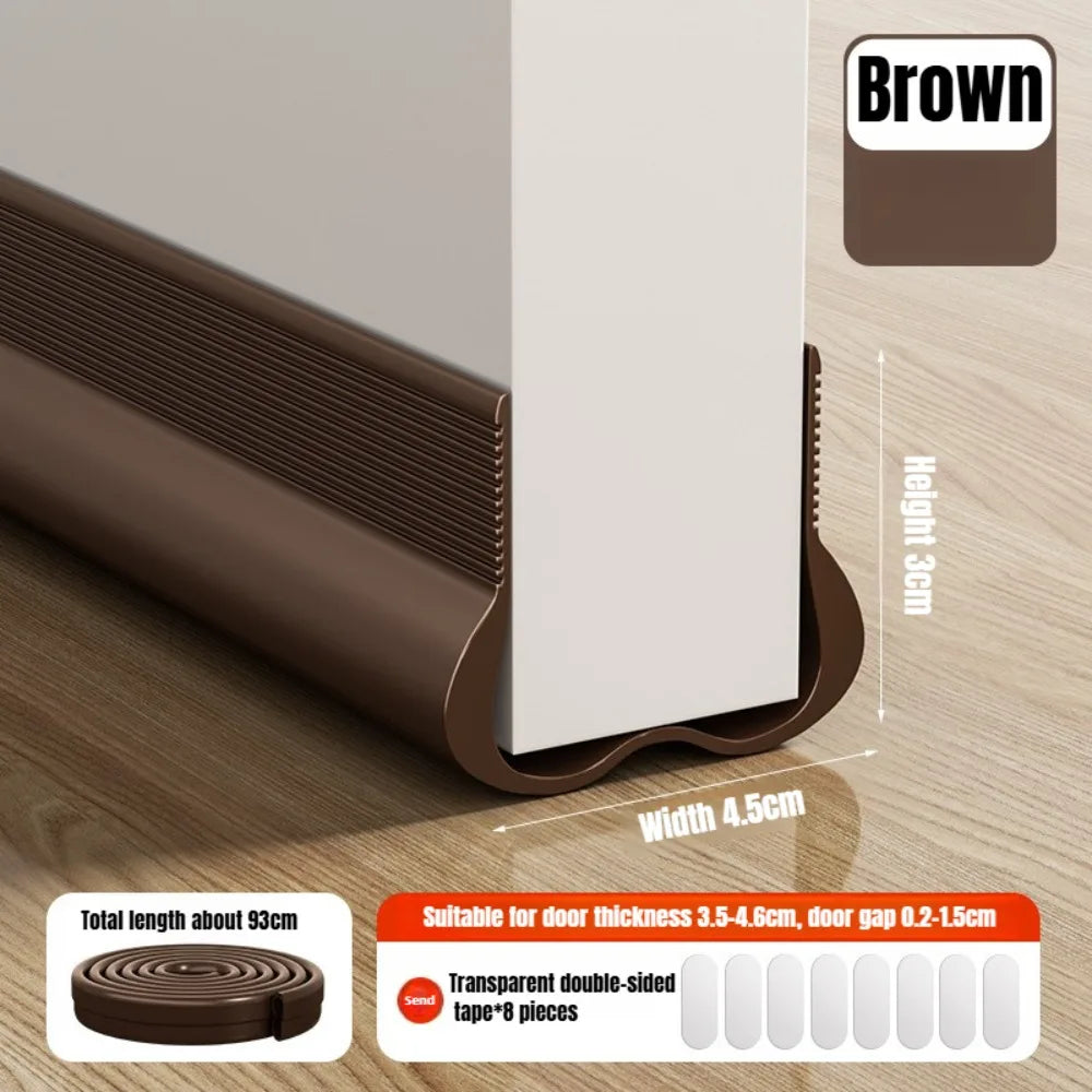 93cm PVC Door Bottom Seal Strip Adjustable Soundproof Weatherstrip Draft Stopper - Mobility Buy