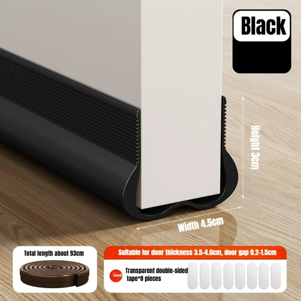 93cm PVC Door Bottom Seal Strip Adjustable Soundproof Weatherstrip Draft Stopper - Mobility Buy