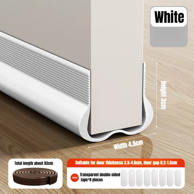 93cm PVC Door Bottom Seal Strip Adjustable Soundproof Weatherstrip Draft Stopper - Mobility Buy