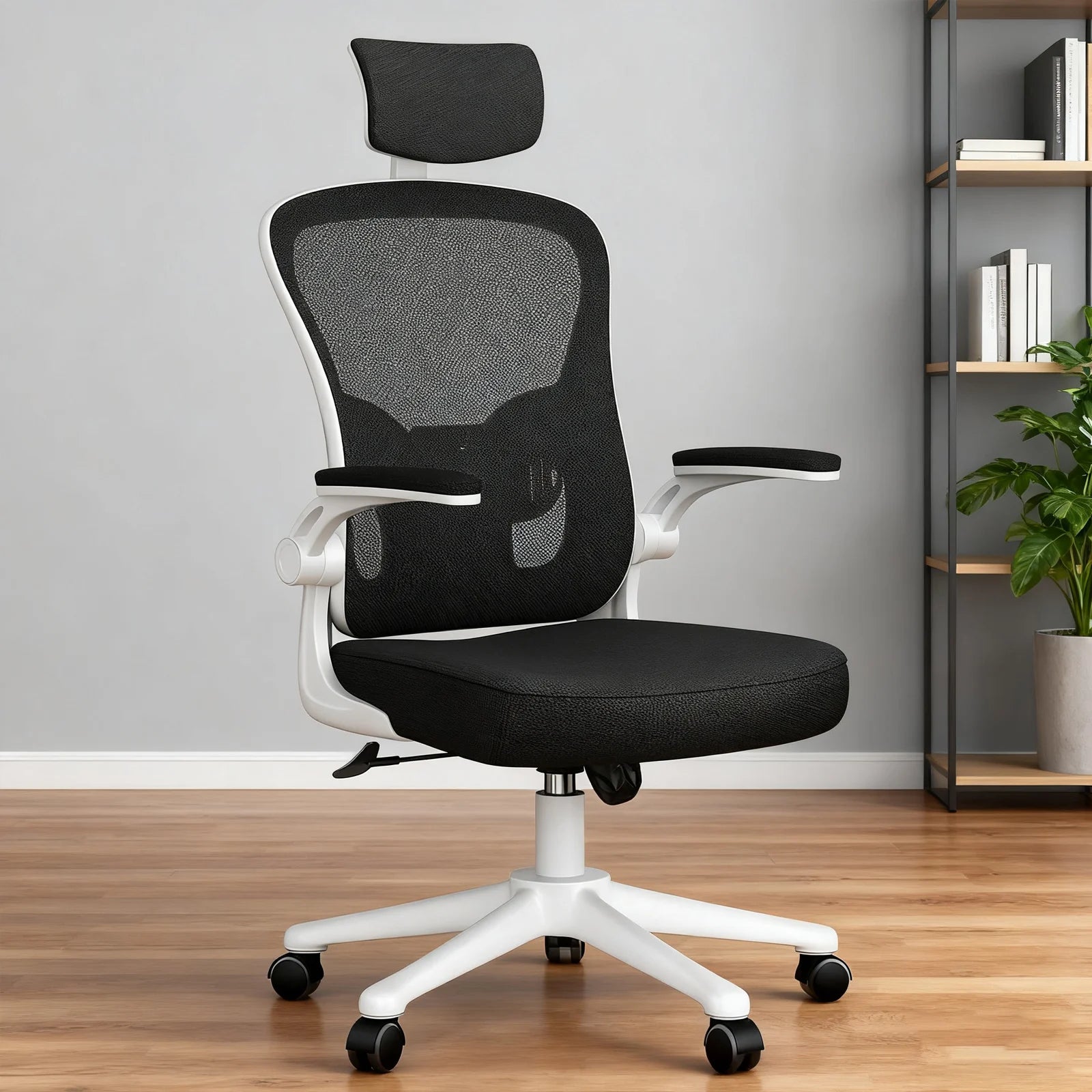 Ergonomic Office Chair High Back Armrest With Adjustable Headrest Lumbar Support - MobilityBuy.com 