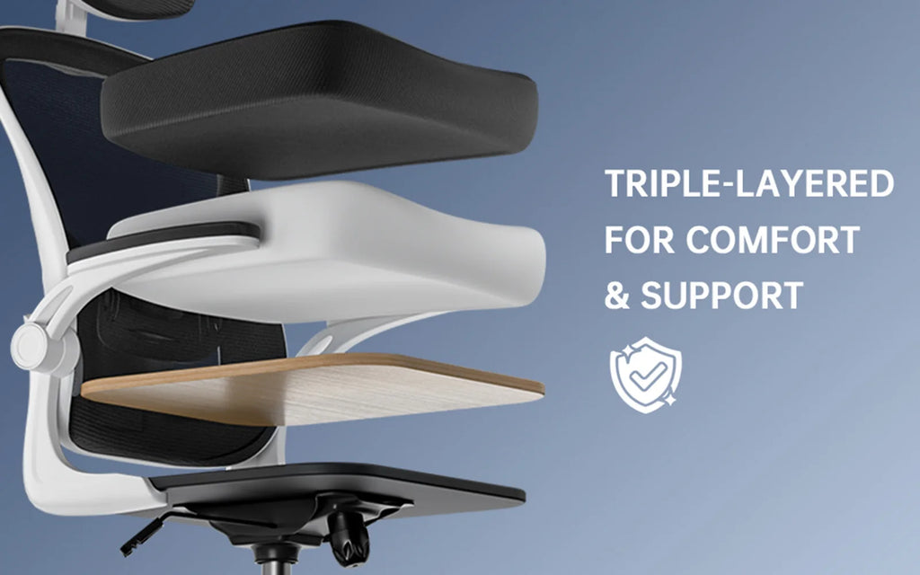 Ergonomic Office Chair High Back Armrest With Adjustable Headrest Lumbar Support - MobilityBuy.com 