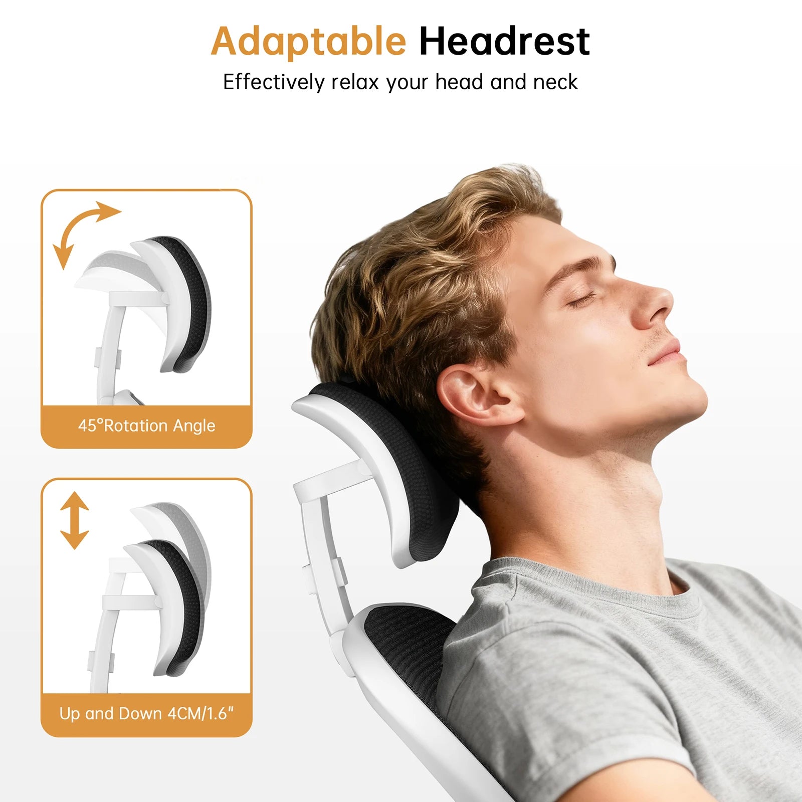 Ergonomic Office Chair High Back Armrest With Adjustable Headrest Lumbar Support - MobilityBuy.com 