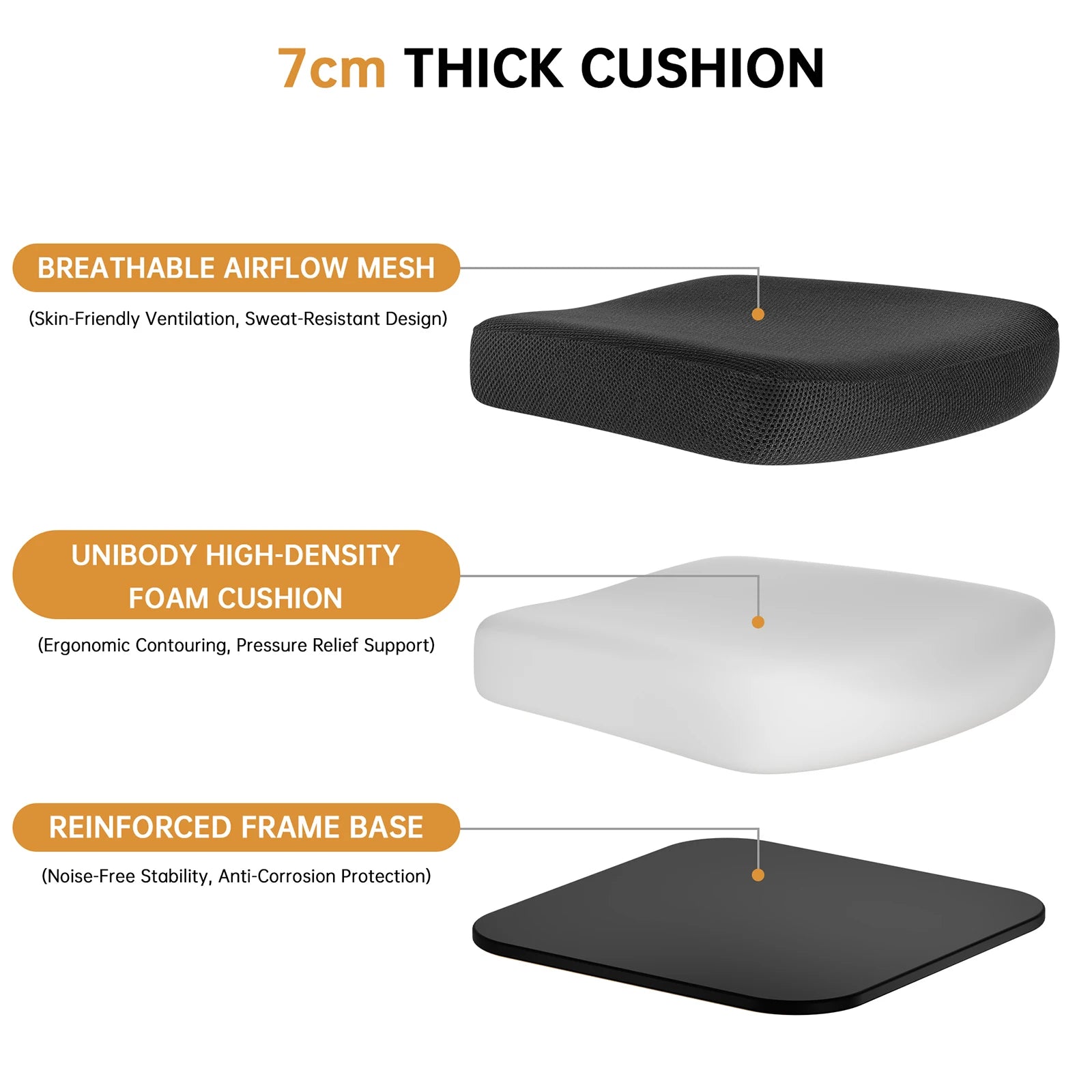 Ergonomic Office Chair High Back Armrest With Adjustable Headrest Lumbar Support - MobilityBuy.com 