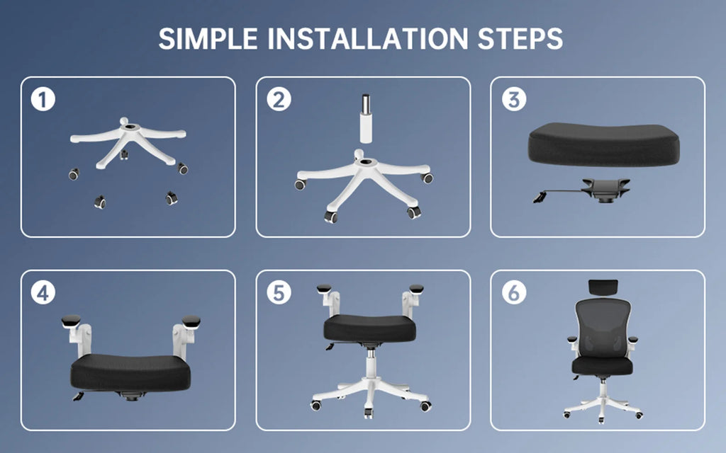 Ergonomic Office Chair High Back Armrest With Adjustable Headrest Lumbar Support - MobilityBuy.com 