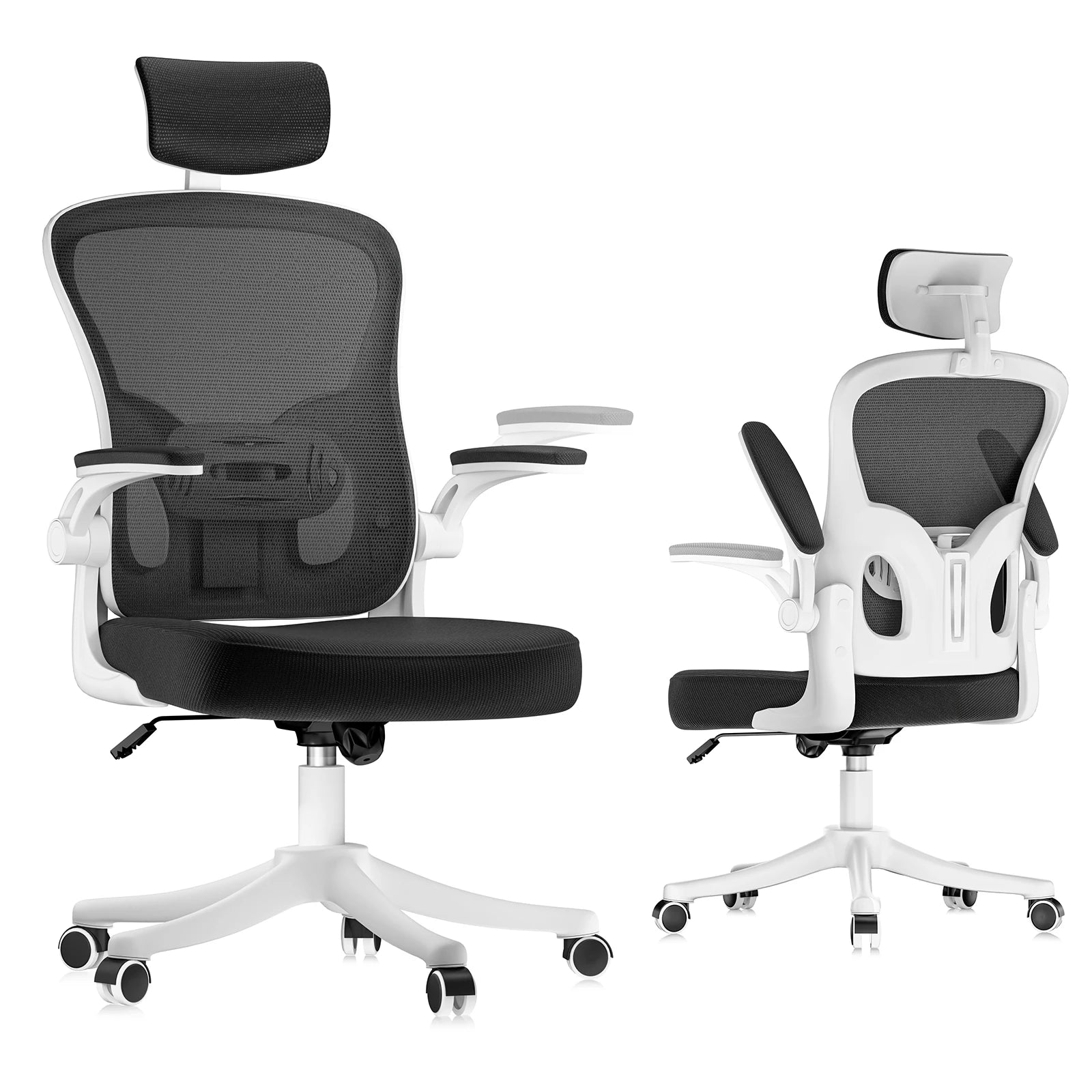 Ergonomic Office Chair High Back Armrest With Adjustable Headrest Lumbar Support - MobilityBuy.com 