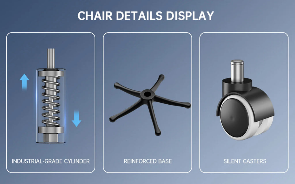 Ergonomic Office Chair High Back Armrest With Adjustable Headrest Lumbar Support - MobilityBuy.com 