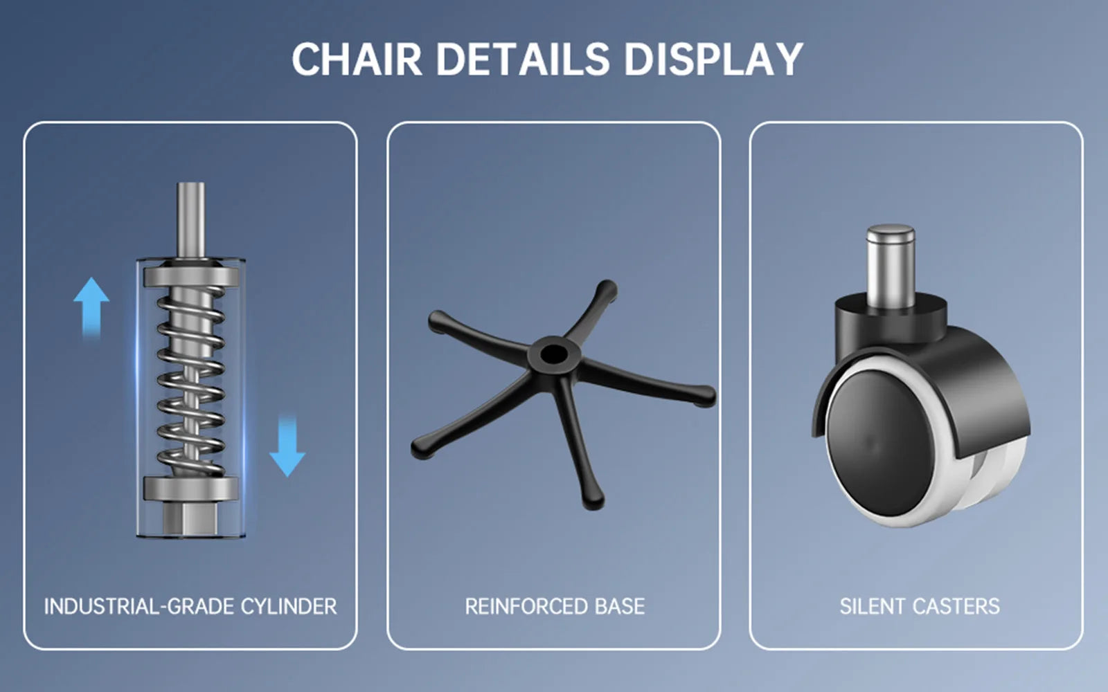Ergonomic Office Chair High Back Armrest With Adjustable Headrest Lumbar Support - MobilityBuy.com 
