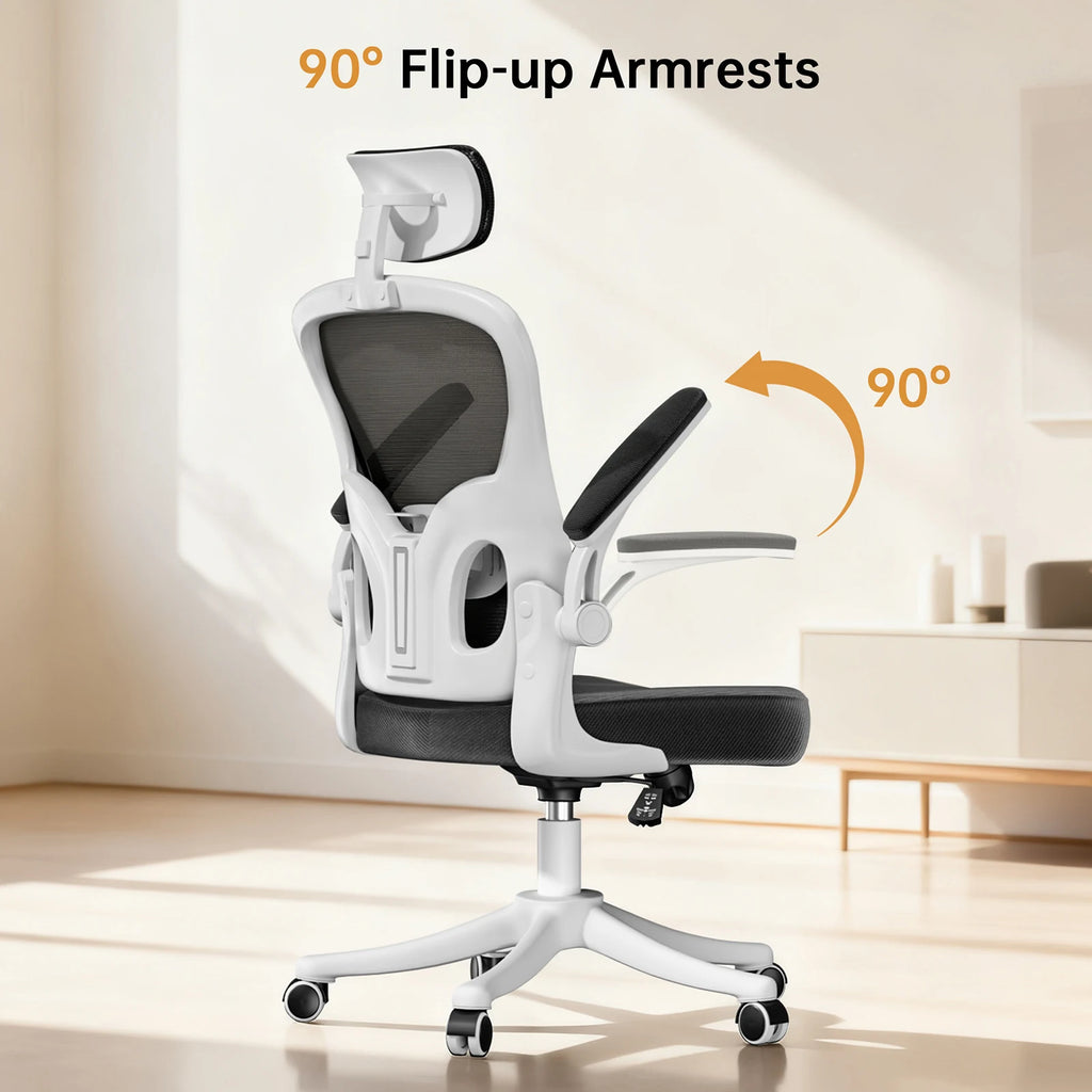 Ergonomic Office Chair High Back Armrest With Adjustable Headrest Lumbar Support - MobilityBuy.com 
