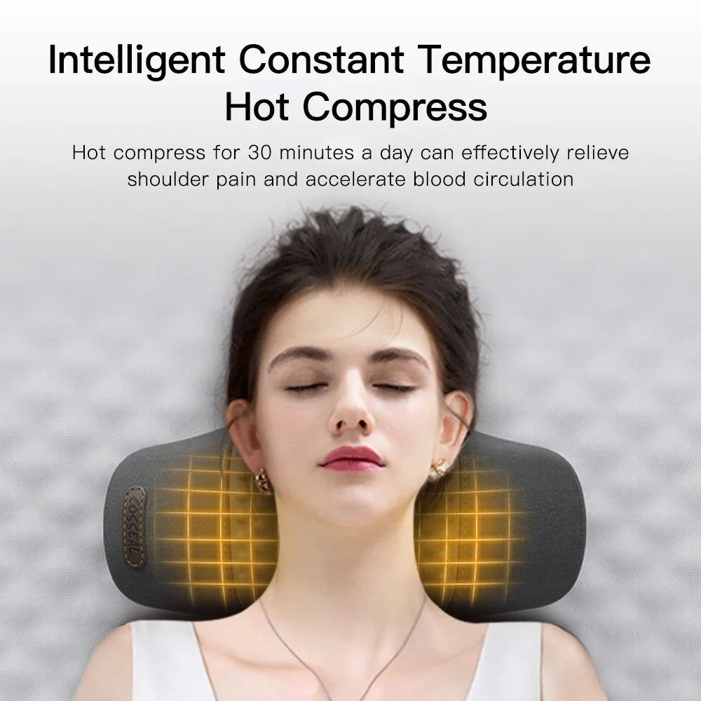 Electric Neck Massager Pillow Heating Vibration - Mobility Buy