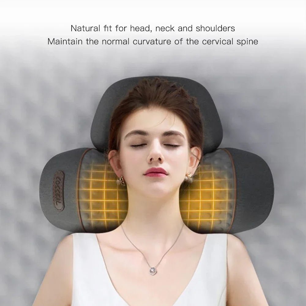 Electric Neck Massager Pillow Heating Vibration - Mobility Buy