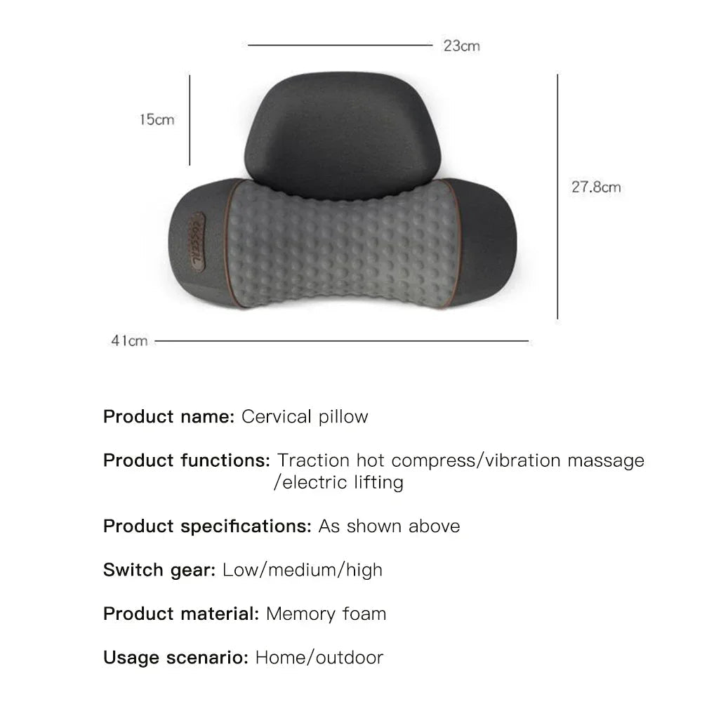 Electric Neck Massager Pillow Heating Vibration - Mobility Buy