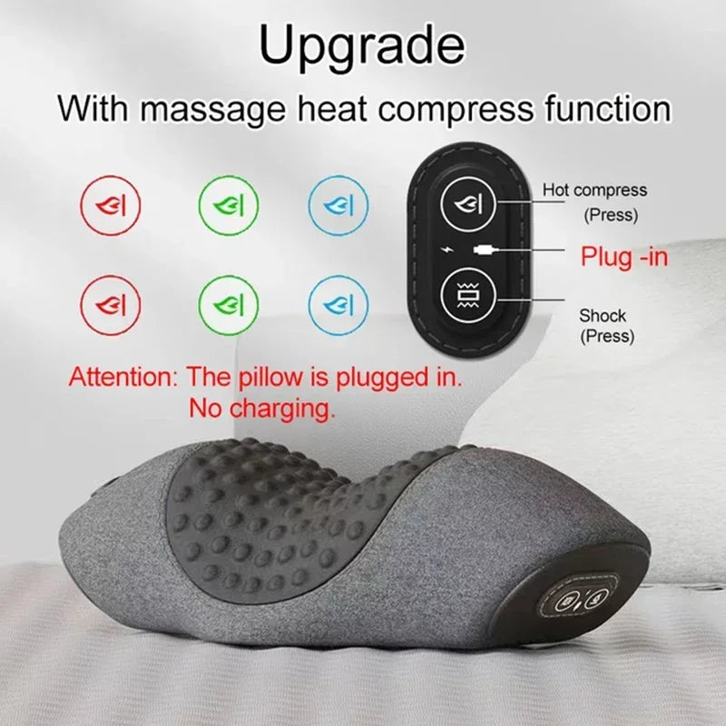 Electric Neck Massager Pillow Heating Vibration - Mobility Buy