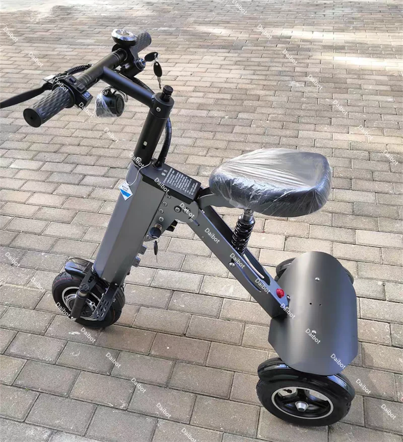 Foldable Three Wheel Electric Scooter With Seat 36V 350W Lightweight For Women - Mobility Buy