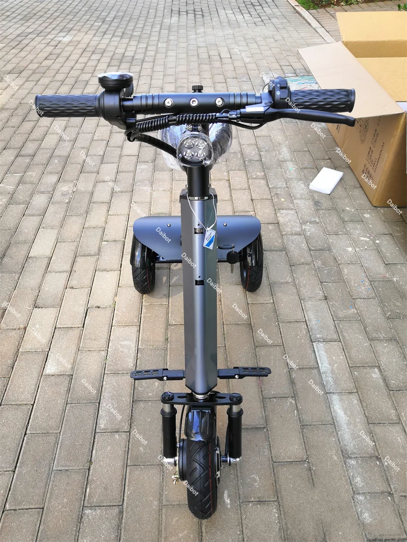 Foldable Three Wheel Electric Scooter With Seat 36V 350W Lightweight For Women - Mobility Buy