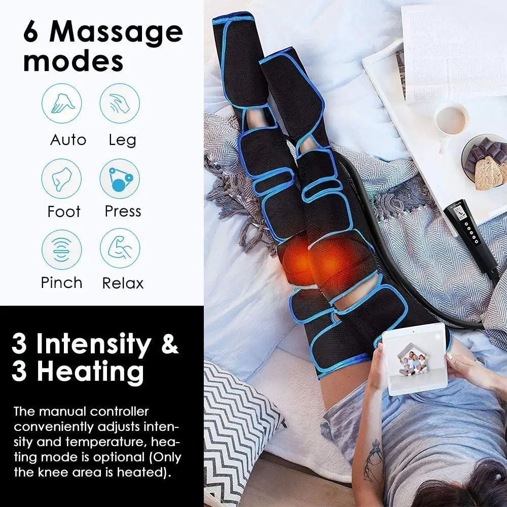 Air pressure leg massager blood circulationr, muscle relaxation - MobilityBuy.com 