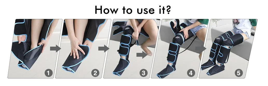 Air pressure leg massager blood circulationr, muscle relaxation - MobilityBuy.com 