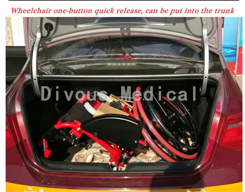 Aluminum Alloy Foldable Lightweight 13kg Manual Sports Wheelchair For Disabled - MobilityBuy.com 