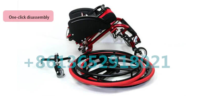 Aluminum Alloy Foldable Lightweight 13kg Manual Sports Wheelchair For Disabled - MobilityBuy.com 