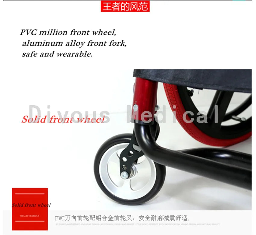 Aluminum Alloy Foldable Lightweight 13kg Manual Sports Wheelchair For Disabled - MobilityBuy.com 