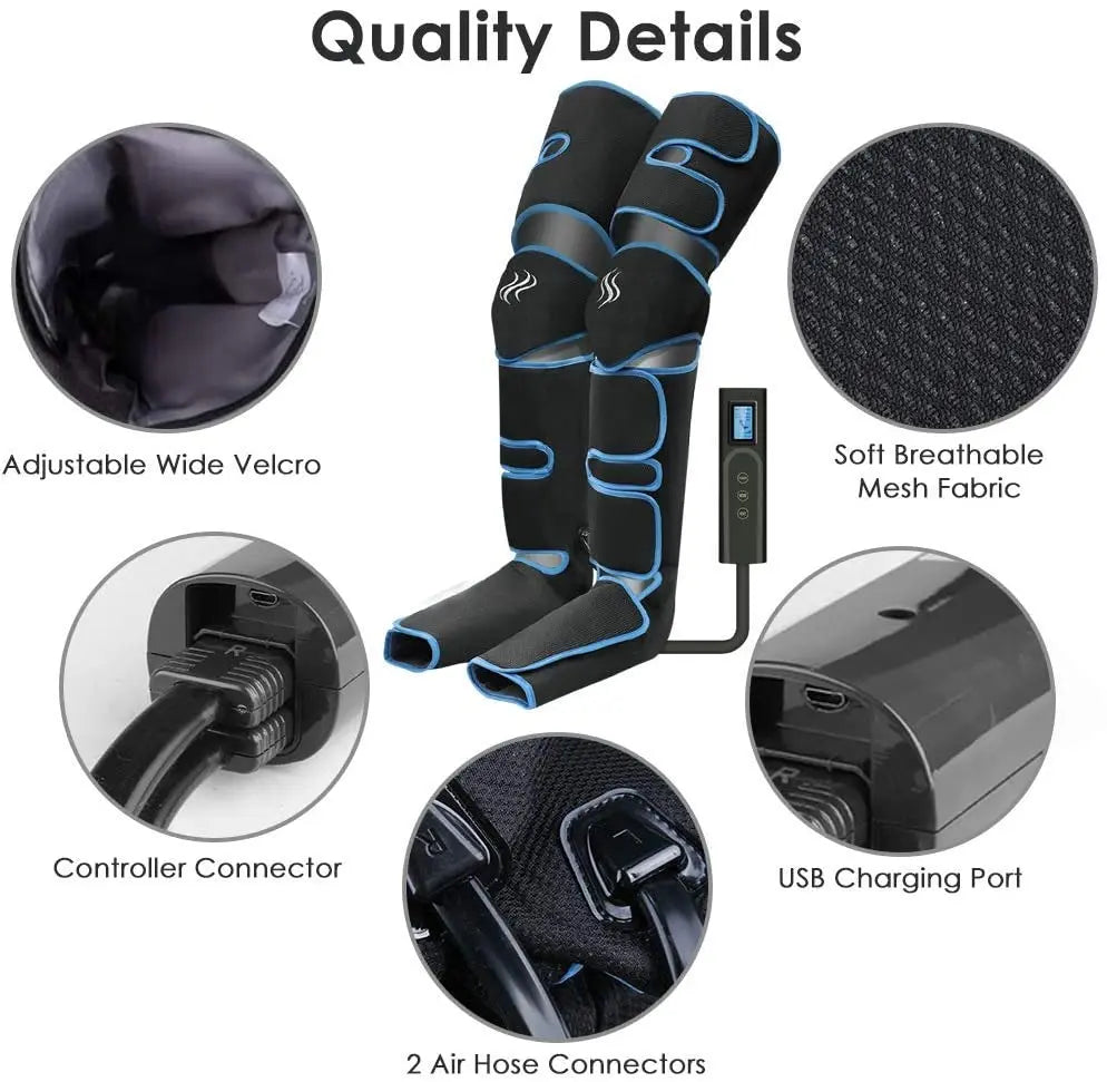 Air pressure leg massager blood circulationr, muscle relaxation - MobilityBuy.com 
