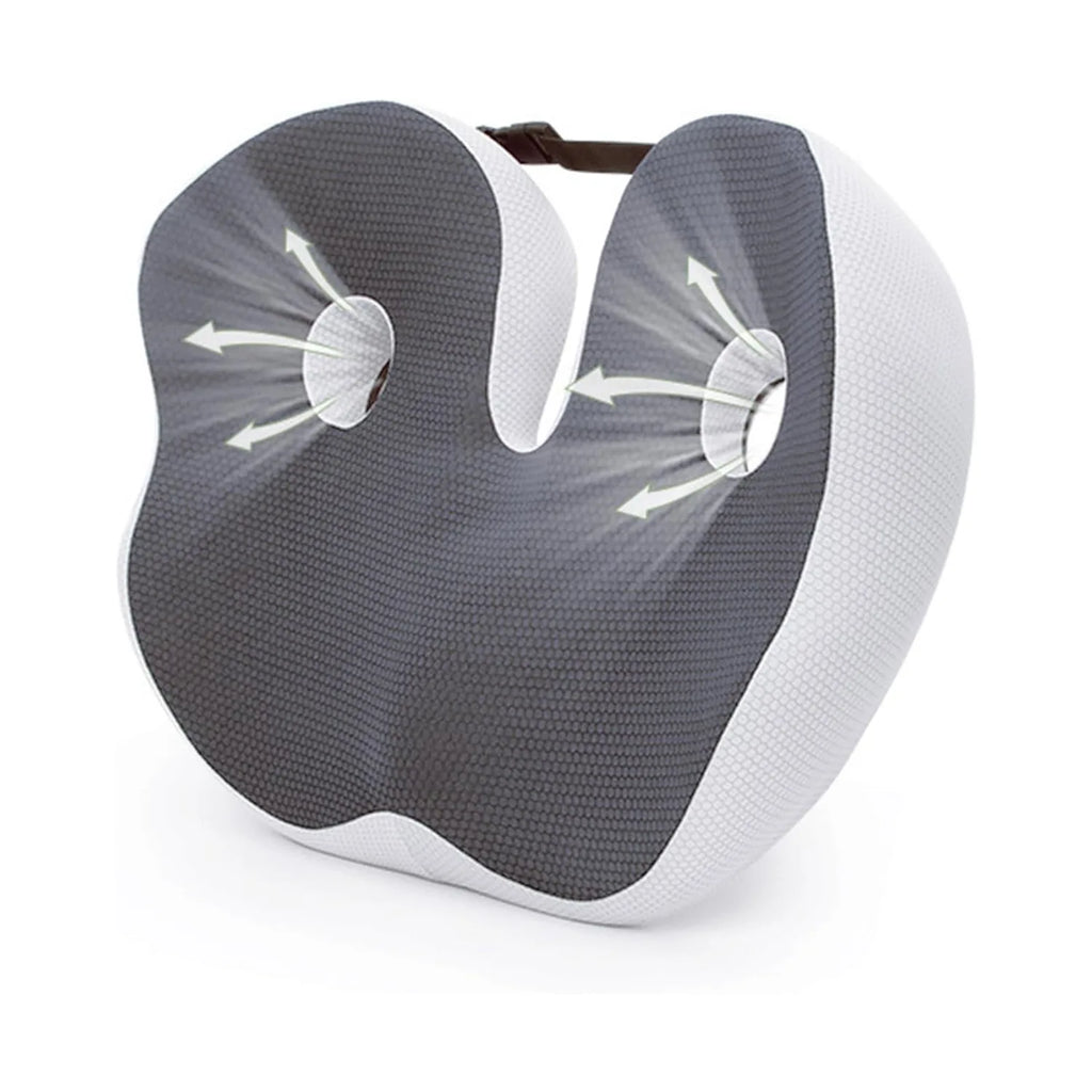 Orthopedic Memory Foam Seat Cushion for Tailbone Pain Sciatica Car Chair Black - Mobility Buy