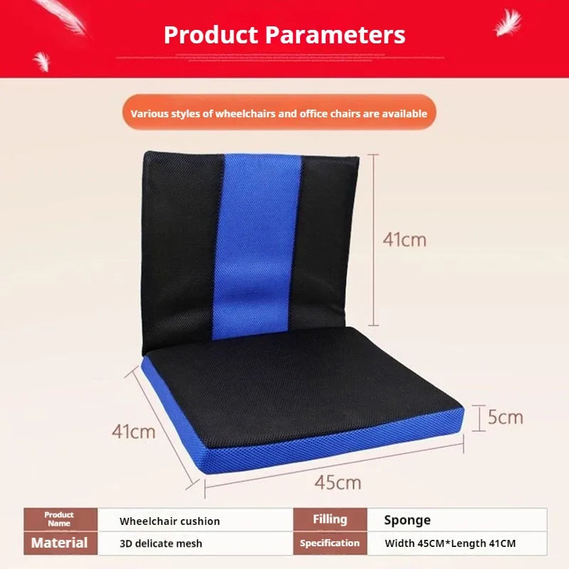 Wheelchair Cushion Backrest Posture Corrector Chair Seat Mat Breathable