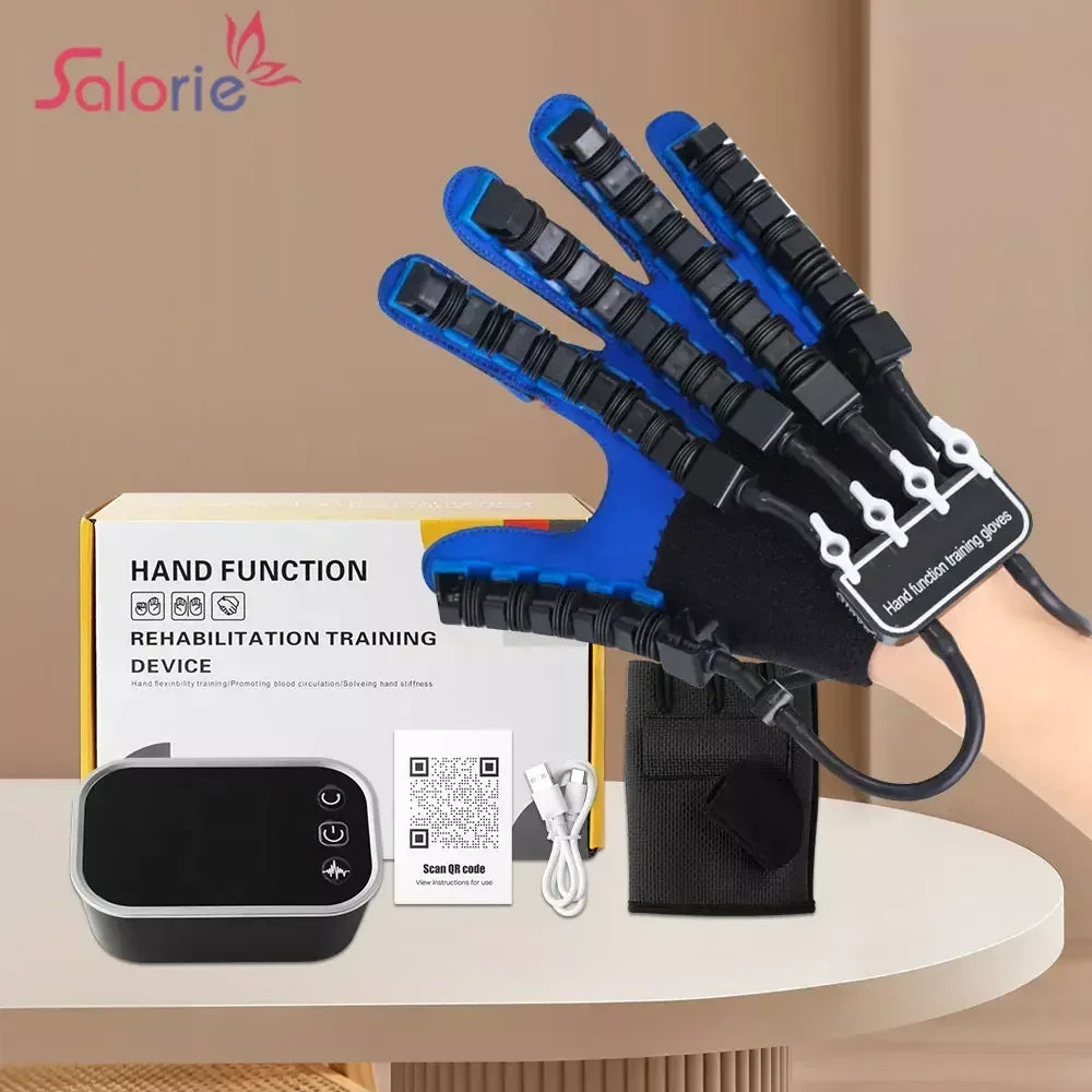 Left and right hand rehabilitation exerciser robot gloves for finger training by Aliexpress, showcasing ergonomic design.